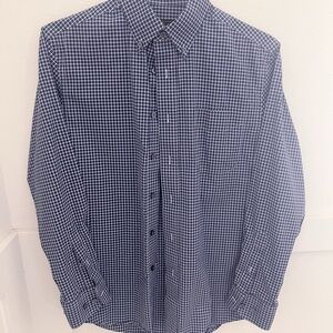Jos. A. Bank Traveler Non-Iron Navy Checkered Button Down Shirt - Small